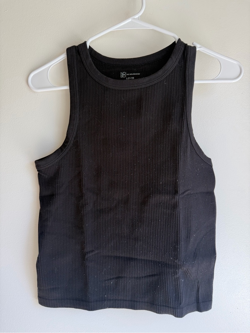 No Boundaries Black Ribbed Tank Top
